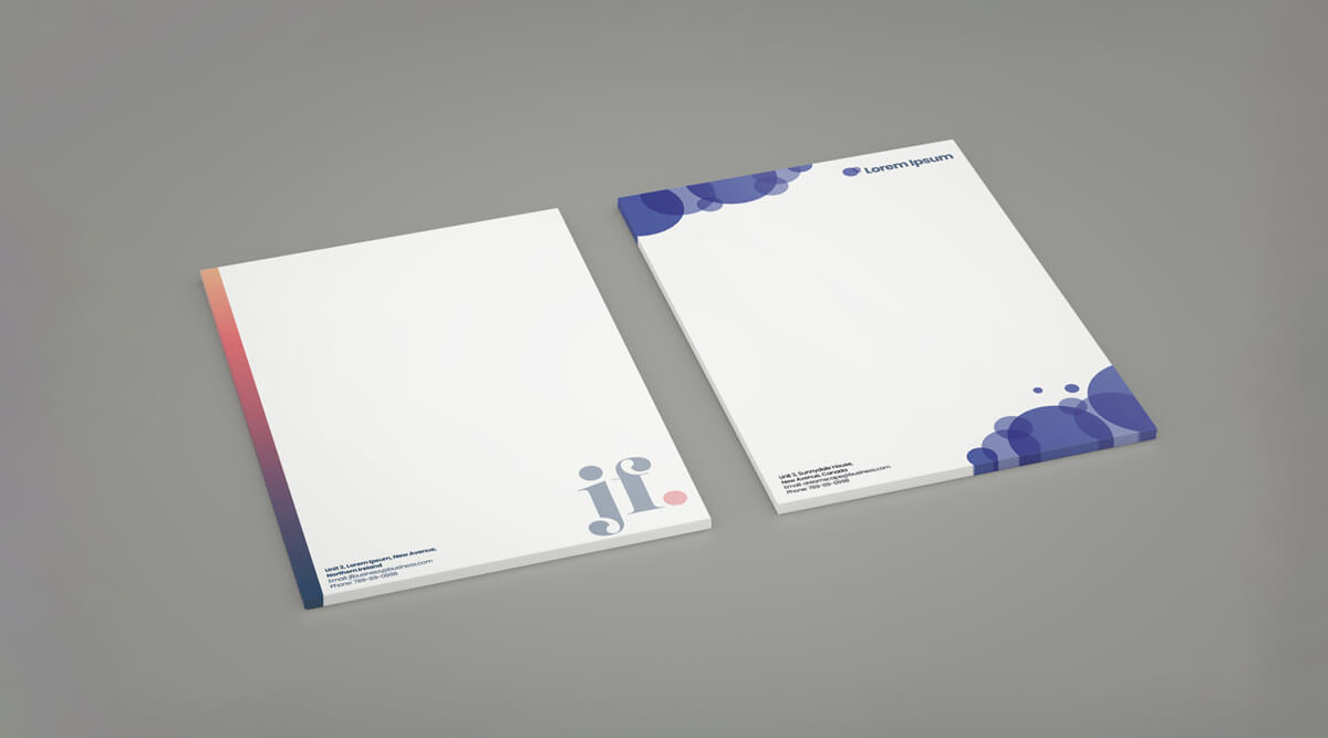 Long Run Letterheads Printed One Side